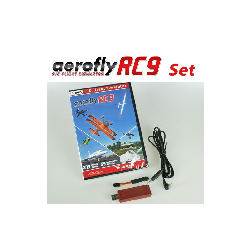 Set: aeroflyRC9 with Interface for Spektrum