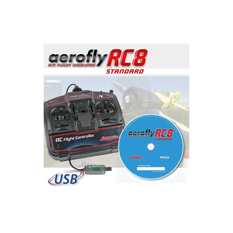 Set: aeroflyRC8 STANDARD with USB-FlightController