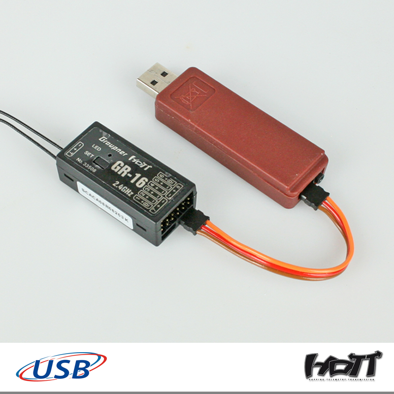 Plug&Play USB-Interfaceset with Gr-16 HoTT receiver