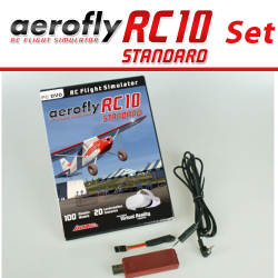 Set: aeroflyRC10 STANDARD mit Interface für Schülerbuchse (Spektrum)