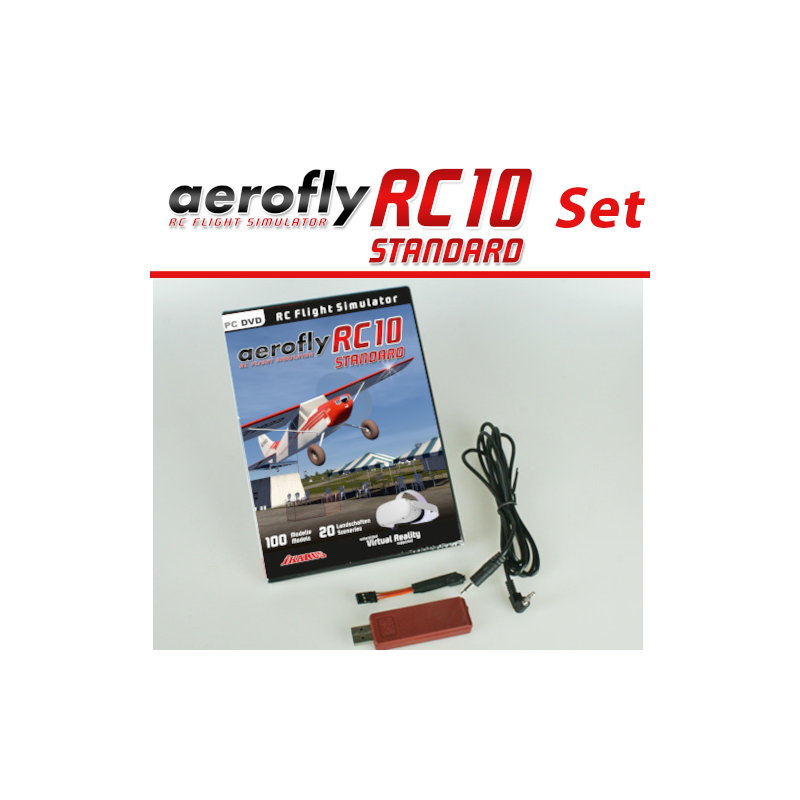 Set: aeroflyRC10 STANDARD mit Interface für Schülerbuchse (Spektrum)