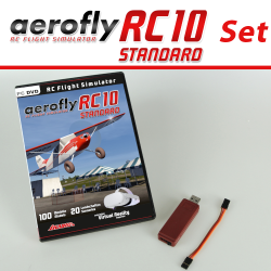 Set:  aeroflyRC10 STANDARD with Interface for sum signal Hott/Jeti/Core