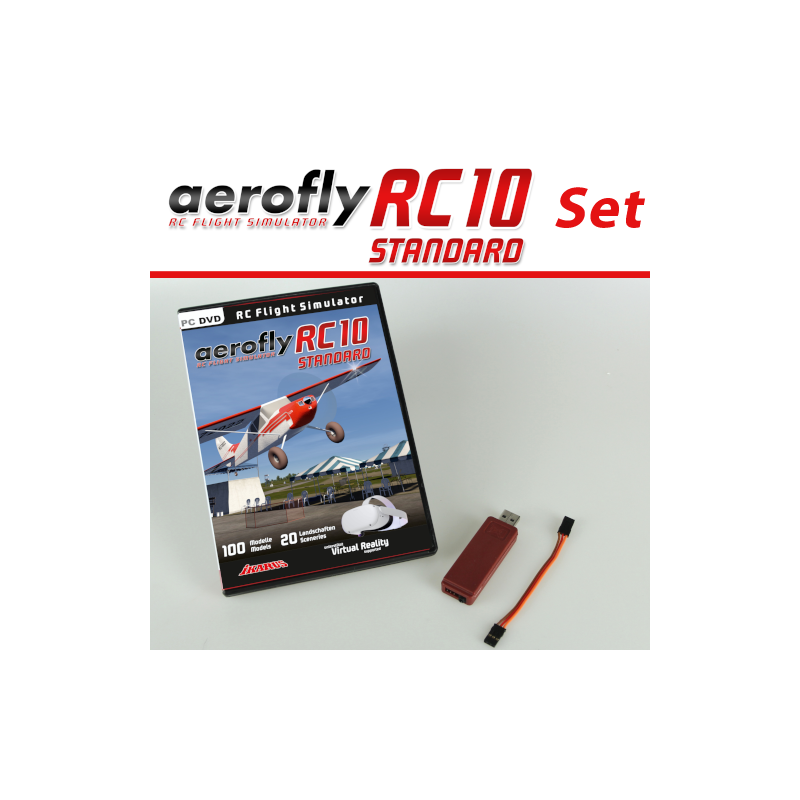 Set:  aeroflyRC10 STANDARD with Interface for sum signal Hott/Jeti/Core