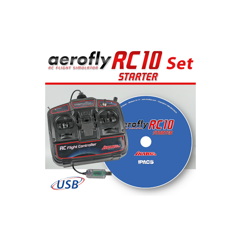 Set: aeroflyRC10 STARTER mit USB-FlightController