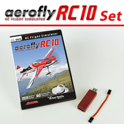 Set: aeroflyRC10 with Interface for sum signal (HoTT/Jeti/Core)
