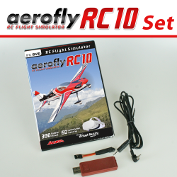 Set: aeroflyRC10 with Interface for 3.5 mm trainer ports (Spektrum)